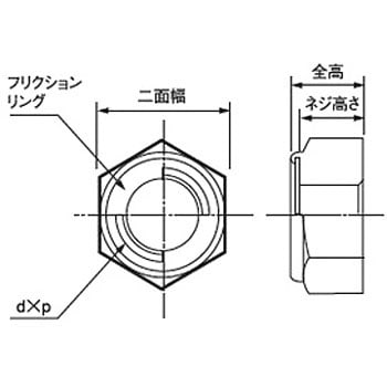 Uナット(鉄/クロメート) 冨士精密 ゆるみ止めナット 【通販モノタロウ】