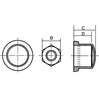 M22(C=49) ナットキャップ(樹脂)(小箱) 1箱(50個) 大阪魂 【通販サイト