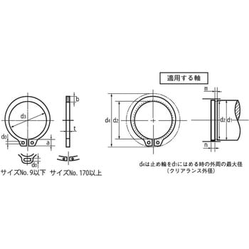 STW-130 C形止め輪 軸用 (鉄/ACP) 1個 オチアイ 【通販サイトMonotaRO】