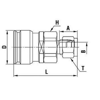 HFL-2S-BI3/8 ハイフローカプラ 1個 日東工器 【通販サイトMonotaRO】