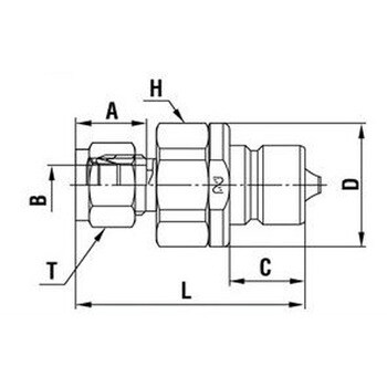 HFL-3P-BI3/8 ハイフローカプラ 1個 日東工器 【通販サイトMonotaRO】