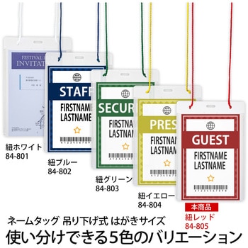 名札 ネームタッグ 吊り下げ式 イベント用 はがきサイズ PLUS(プラス)[文具]