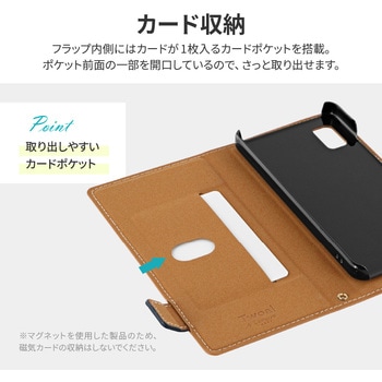 AQUOS wish3 薄型・軽量PUレザー手帳ケース 「Twoal W」 スタンド機能 LEPLUS NEXT