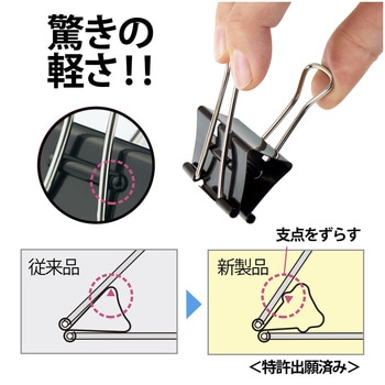軽く開けるダブルクリップ エアかる PLUS(プラス)[文具]