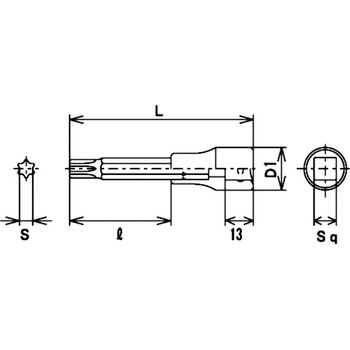9.5sqヘックスロブソケット(T型) FPC