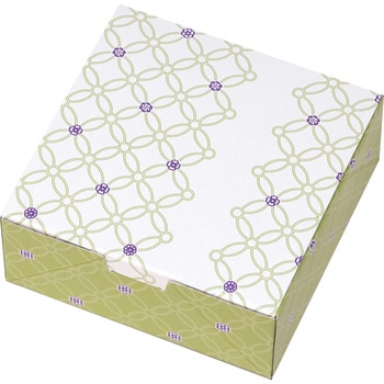 ルミアサービス箱 七宝 つなぎ もえぎ色 ヤマニパッケージ