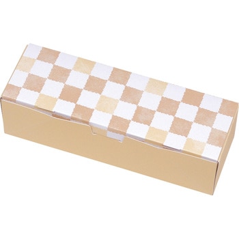 ルミアサービス箱3個 格子 うすちゃ色 ヤマニパッケージ