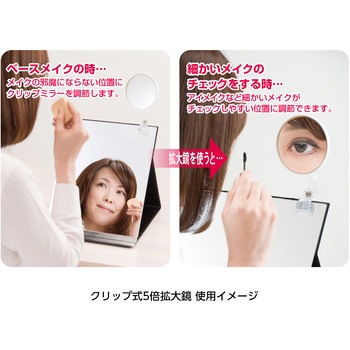 5倍拡大鏡付きプロモデル折立ナピュアミラー 堀内鏡工業