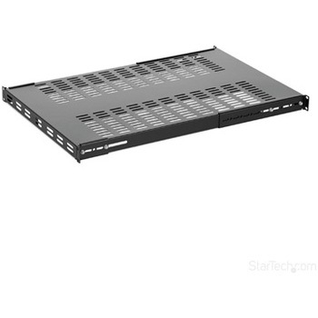 1U 伸縮式放熱用スリット付きサーバーラック棚板 ヘビーデューティ固定式ラック収納棚 耐荷重113kg StarTech.com