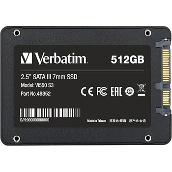 49352-J SSD 2.5 C` SATA III 7mm Vi550V[Y 㗝XIO DataT|[g Verbatim 512GB   49352-J 43086201