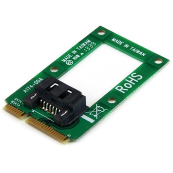 mSATA - SATA HDD/SSD変換アダプタ Mini SATA - SATAコンバータカード StarTech.com