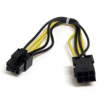 20cm 6ピン PCI Express電源 延長ケーブル StarTech.com