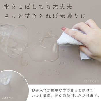 マウス操作も可能 耐久性・耐熱性・耐水性に優れたデスクマット アイボリー(MOT-SDESKMAT-IV) MOTTERU
