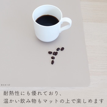 マウス操作も可能 耐久性・耐熱性・耐水性に優れたデスクマット アイボリー(MOT-SDESKMAT-IV) MOTTERU