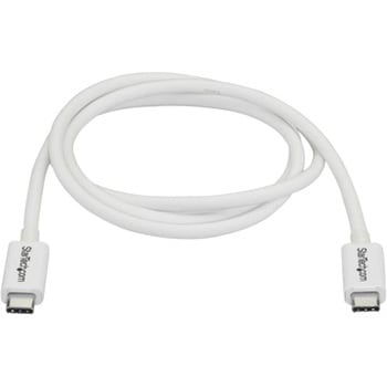 Thunderbolt 3 ケーブル (20Gbps) 1m ホワイト USB Type-C/DisplayPort 