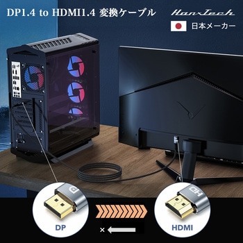 Hanx-Tech Displayport1.4 to HDMI1.4 変換ケーブル Hanx
