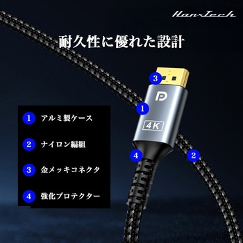 Hanx-Tech Displayport1.4 to HDMI1.4 変換ケーブル Hanx