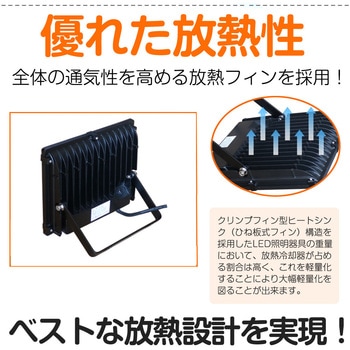LED投光器 AC電源 中角 40度照射 50W 中距離照射 防水 GOODGOODS(グッド・グッズ)