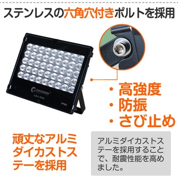 LED投光器 AC電源 中角 40度照射 50W 中距離照射 防水 GOODGOODS(グッド・グッズ)