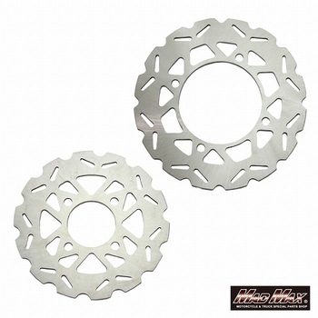 Mr Quick製 ホンダ CT125 ハンターカブ 220mm フロント/190mm リア ウェーブディスク セット シルバー MAD MAX(マッドマックス)
