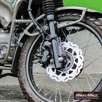 Mr Quick製 ホンダ CT125 ハンターカブ 220mm フロント/190mm リア ウェーブディスク セット シルバー MAD MAX(マッドマックス)