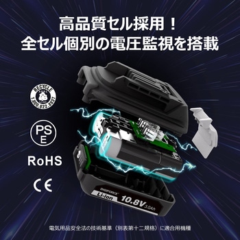 DIGIFORCE 10.8V 互換バッテリー (マキタ対応 互換品) デジフォース