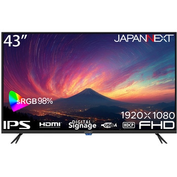 43型/1920×1080/HDMI×3/ブラック/スピーカー有/2年保証 JAPANNEXT