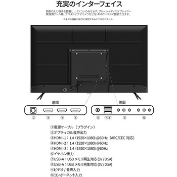 43型/1920×1080/HDMI×3/ブラック/スピーカー有/3年保証 JAPANNEXT