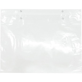 衣類包装用 共押しフィルム製 ホック付き透明樹脂袋 ホワイトバリーン