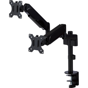 モニターアーム ショート デュアル2画面 支柱付 ガススプリング式 17～32インチ 耐荷重約1～9kg×2 エレコム