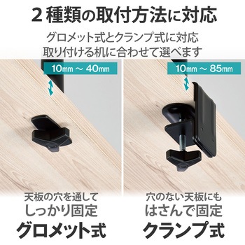 モニターアーム ショート シングル 1画面 支柱付 ガススプリング式 17～32インチ 耐荷重約1～9kg エレコム