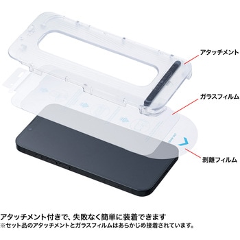 液晶保護強化ガラスフィルム Apple iPhone 16e用 サンワサプライ