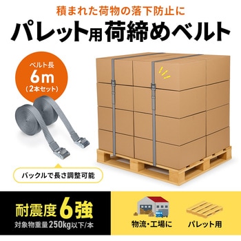 耐震ベルト パレット荷締め用 - サンワサプライ