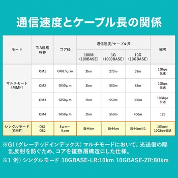 光ファイバケーブル OS2 補強メガネ型 サンワサプライ