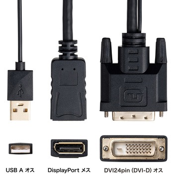 変換アダプタ DisplayPort-DVI サンワサプライ