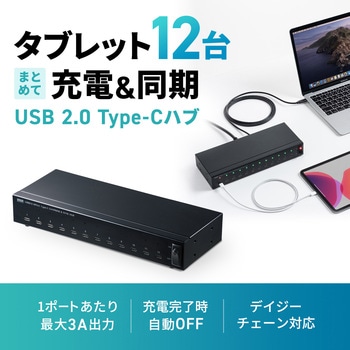 USBハブ USB TypeC 12ポート サンワサプライ