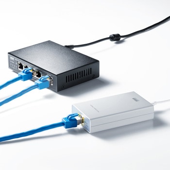 変換アダプタ PoE-USB TypeC PD60W給電/データ通信 サンワサプライ