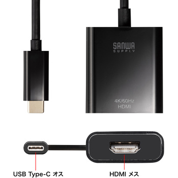 変換アダプタ USB TypeC-HDMI サンワサプライ