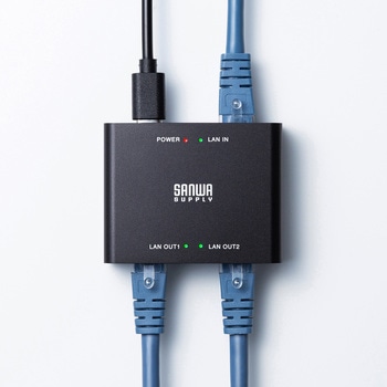 スイッチングハブ Giga対応 3ポート・TypeC給電 サンワサプライ