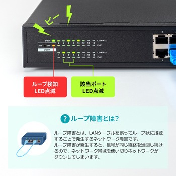 PoEスイッチングハブ 2Giga対応 サンワサプライ
