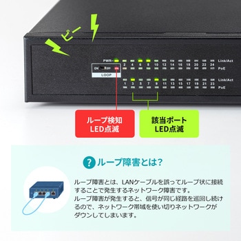 PoEスイッチングハブ 2Giga対応 サンワサプライ