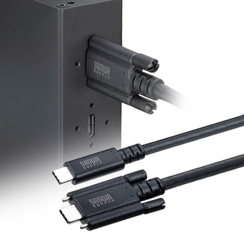 USB TypeCケーブル USB 20Gbps デュアルスクリューロック サンワサプライ
