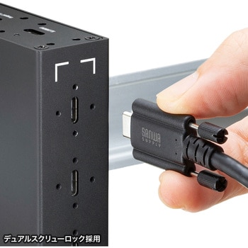USB TypeCケーブル USB 20Gbps デュアルスクリューロック サンワサプライ