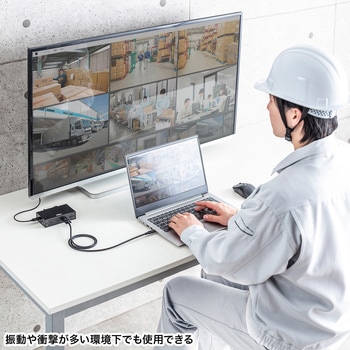USB TypeCケーブル USB 20Gbps デュアルスクリューロック サンワサプライ