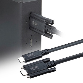USB TypeCケーブル USB 20Gbps デュアルスクリューロック サンワサプライ