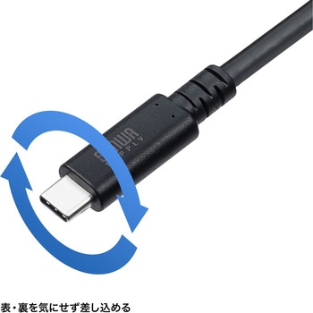 USB TypeCケーブル USB 20Gbps デュアルスクリューロック サンワサプライ