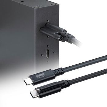 USB TypeCケーブル USB 20Gbps デュアルスクリューロック サンワサプライ
