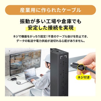 USB TypeCケーブル USB 20Gbps デュアルスクリューロック サンワサプライ