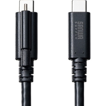 USB TypeCケーブル USB 20Gbps デュアルスクリューロック サンワサプライ