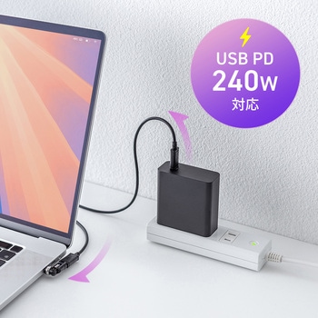変換アダプタ USB2.0 PD240W対応 サンワサプライ